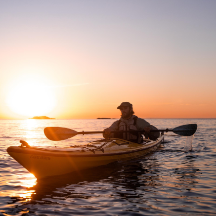 man kayaking
