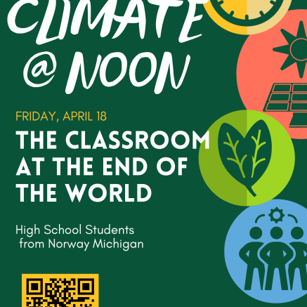 Poster describing the event, the classroom at the end of the world 