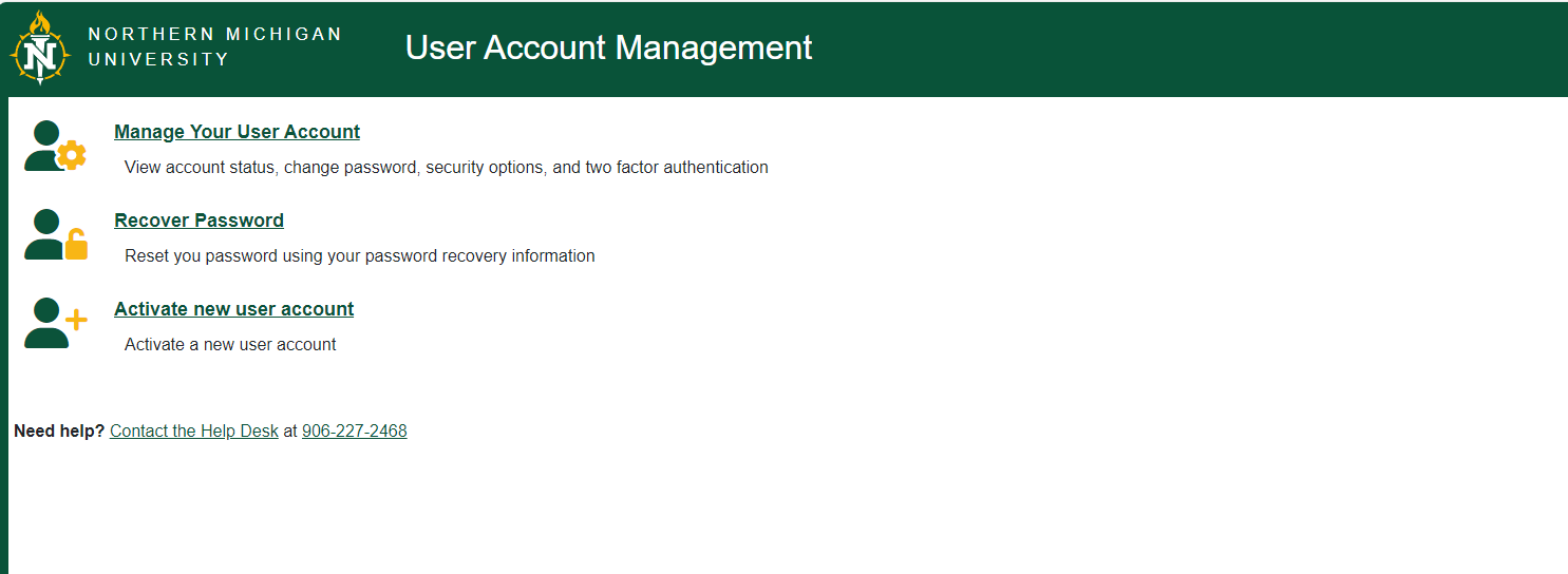 Manage User Account