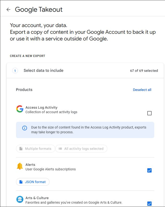 Google Takeout